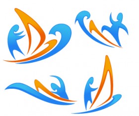 Abstract style Logos design vector 03