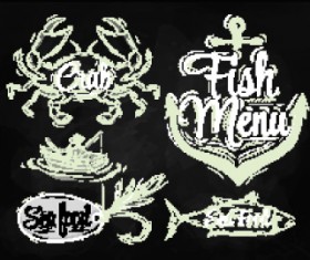 Black style Menu design vector 02