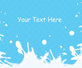 Milk with blue backgrounds vector