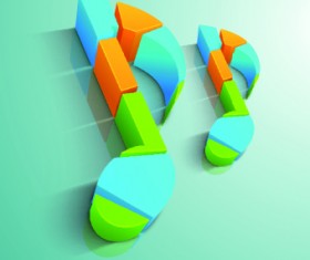 Romantic Music background vector 03