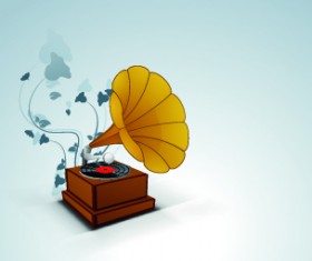 Romantic Music background vector 04