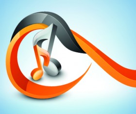 Romantic Music background vector 05