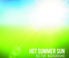Natural with sun background vector 02