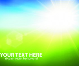 Natural with sun background vector 03