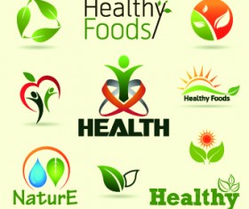 Organic food logos and labels vector 01