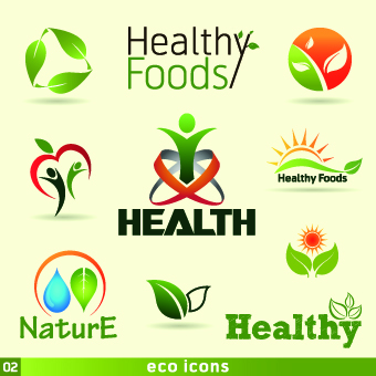 Organic food logos and labels vector 01