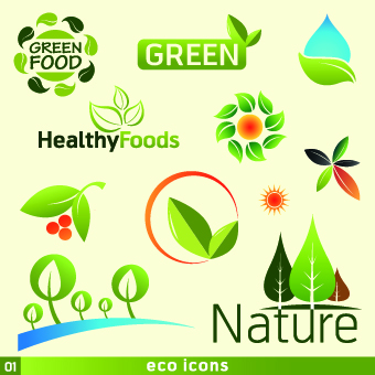 Organic food logos and labels vector 02