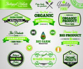 Organic food logos and labels vector 07