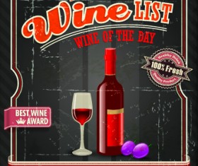 Retro Food Poster vector set 03