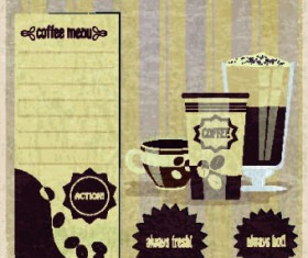 Retro Coffee advertising posters vector 01