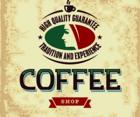 Retro Coffee advertising posters vector 02