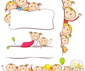 Cute School child design vector 01