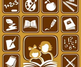 Set of School design elements vector 11