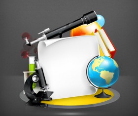 Set of School design elements vector 02