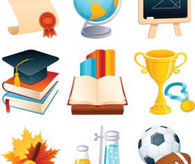 Set of School design elements vector 06