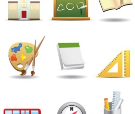 Set of School design elements vector 07