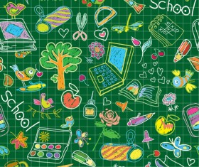 Hand drawn School elements vector 02