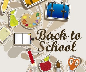 Hand drawn School elements vector 03