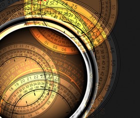 Shiny Clock vector backgrounds 01