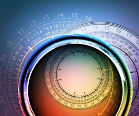 Shiny Clock vector backgrounds 03