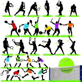 Different Sport Silhouettes vector 03