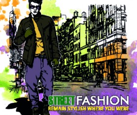 Street fashion design elements vector 01