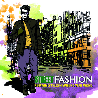 Street fashion design elements vector 01