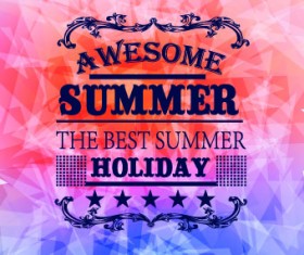Summer Holidays with Abstract background vector 01