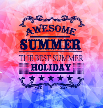 Summer Holidays with Abstract background vector 01