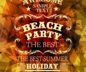 Summer Holidays with Abstract background vector 02