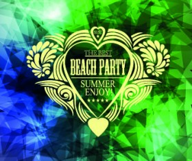 Summer Holidays with Abstract background vector 03