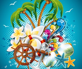 Summer Night Posters design vector 04