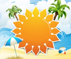 Summer Sunny vector backgrounds 03