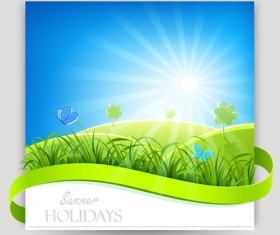 Sunlight with Nature Banners vector 02