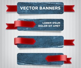 Textured banners design vector 01
