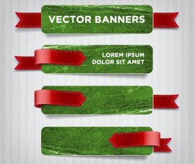 Textured banners design vector 02