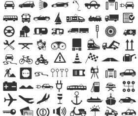 Transportation Icons vector set 05