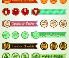 Vintage beer labels and stickers vector 01