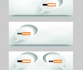 White banner vector 02