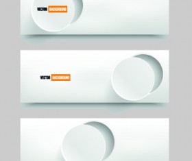 White banner vector 03