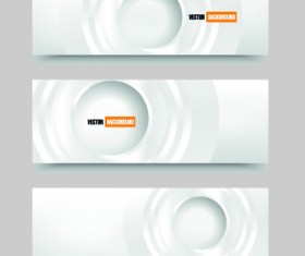 White banner vector 04