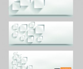 White banner vector 05
