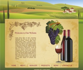 Wine design elements vector 03