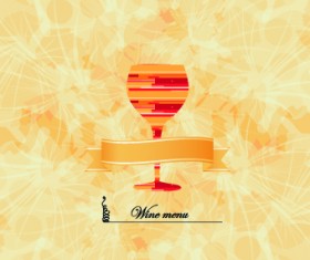 Wine menu design vector set 02