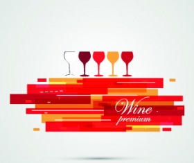 Wine menu design vector set 04