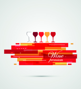 Wine menu design vector set 04