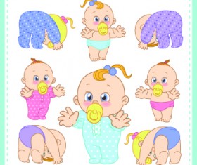 lovely baby design vector 01