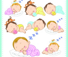 lovely baby design vector 02