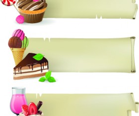 Special banners design elements vector 04