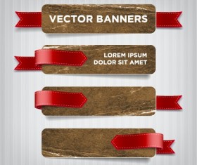 Textured banners design vector 03
